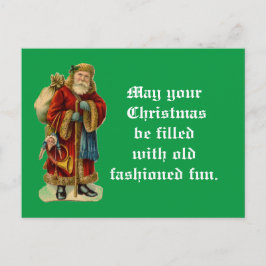 kerstman met cadeautjes briefkaart