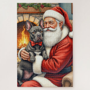 Kerstman met Cane Corso Kerst Kunst Legpuzzel