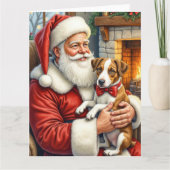 Kerstman met Chesapeake Bay Terrier Kaart (Voorkant)
