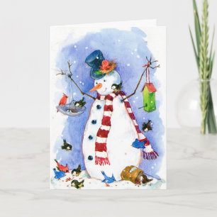 Kerstman met de Vogels Kaart