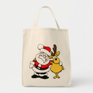 Kerstman met deer tote bag