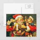Kerstman met Dolls Feestdagenkaart (Voorkant / Achterkant)