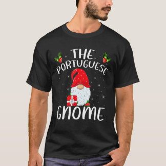 Kerstman met een familie-kerstfeest De Portugese n T-shirt