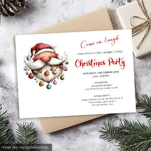 Kerstman met een feestelijke kerstparty kaart