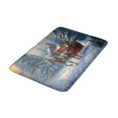 Kerstman met één paard Sleigh Badmat (Gekanteld)
