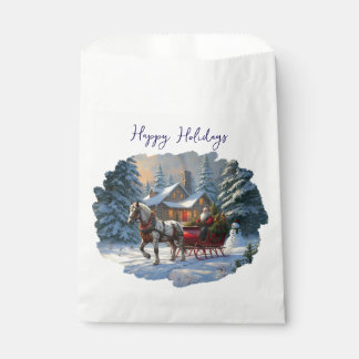 Kerstman met één paard Sleigh Bedankzakje