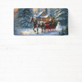 Kerstman met één paard Sleigh Spandoek (Insitu)