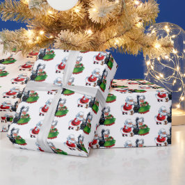 kerstman met een traditioneel kerstjaar mevrouw Cl Cadeaupapier