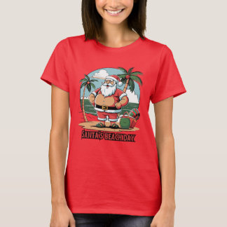 Kerstman met een Twist – Stranddag T-shirt