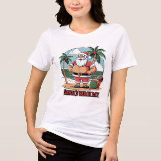 Kerstman met een Twist – Stranddag Tri-Blend Shirt
