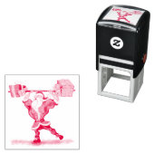 Kerstman met Gift Grappige Kerstmis Zelfinking Sta Zelfinktende Stempel (In situ)