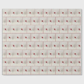 kerstman met Gold Star Cadeaupapier (Vlak)