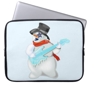 kerstman met Guitar-laptophoes Laptop Sleeve
