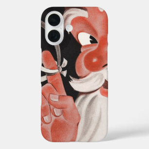 Kerstman met herinneringssnoer aan vinger iPhone 16 hoesje