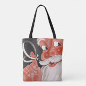 Kerstman met Herinneringsstring op Vinger Draagtas (Achterkant)