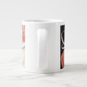 Kerstman met Herinneringsstring op Vinger Extra Grote Beker (Achterkant)