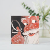  Kerstman met Herinneringsstring op Vinger Feestdagenkaart (Staand voorkant)