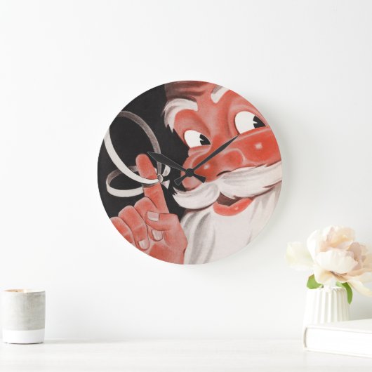 Kerstman met Herinneringsstring op Vinger Grote Klok (Huis)