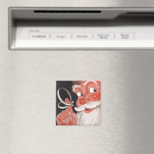 Kerstman met Herinneringsstring op Vinger Magneet (Insitu (Vaatwasser))