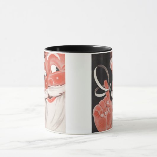  Kerstman met Herinneringsstring op Vinger Mok (Midden)