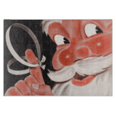  Kerstman met Herinneringsstring op Vinger Snijplank (Voorkant)