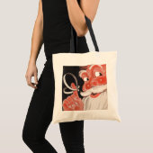 Kerstman met Herinneringsstring op Vinger Tote Bag (Voorkant (product))