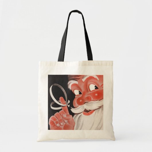 Kerstman met Herinneringsstring op Vinger Tote Bag (Voorkant)