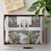  Kerstman met Holly & Gold Stars Tissuepapier (Geschenk)