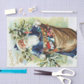 kerstman met kerstboom en speelgoed tissuepapier (Craft)