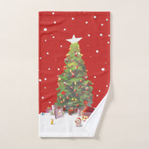 Kerstman met kerstboom