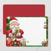 Kerstman met kerstcadeautjes feestdagenkaart (Voorkant / Achterkant)