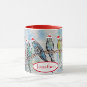 Kerstman met kerstcadeautjes Waterverf Mok (Midden)