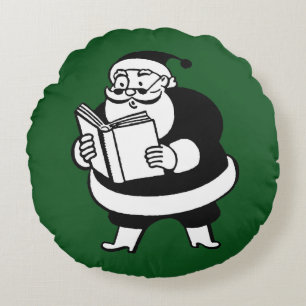 kerstman met kerstgroen rond kussen