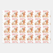 Kerstman met kerstman inpakpapier vel (Voorkant)