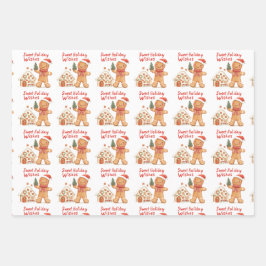 Kerstman met kerstman inpakpapier vel