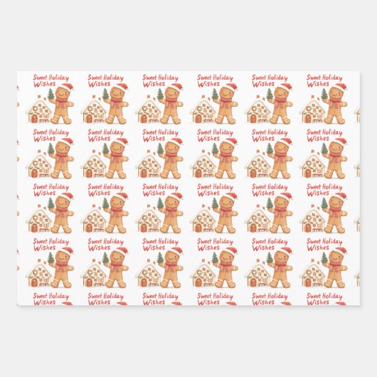 Kerstman met kerstman inpakpapier vel (Voorkant)