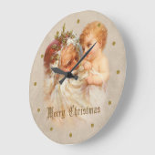  kerstman met kind grote klok (Hoek)