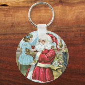 Kerstman met kind Sleutelhanger (Voorkant)