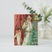 kerstman met Kinderen Feestdagenkaart (Staand voorkant)