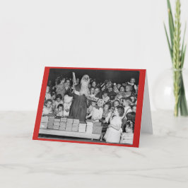 Kerstman met kinderen kaart