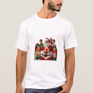 Kerstman met kinderen T shirten T-shirt