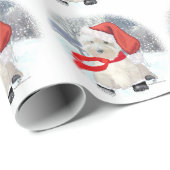 Kerstman met laarzen aan cadeaupapier (Rol Hoek)