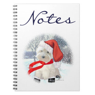 Kerstman met laarzen aan notitieboek