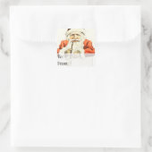 kerstman met Label met pijplijn (Tas)