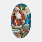  Kerstman met maan Keramisch Ornament (Rechts)