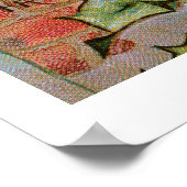  Kerstman met maan Poster (Hoek)