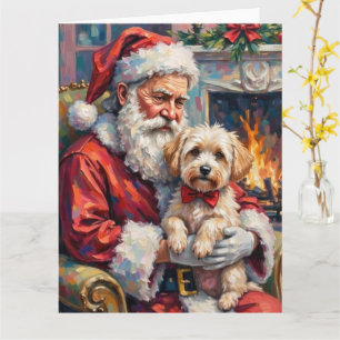 Kerstman met Maltezer Kerstkunst Kaart