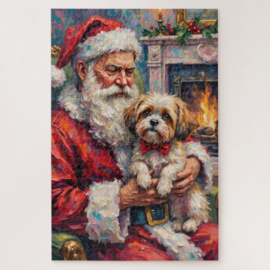 Kerstman met Malti Tzu Kerst Kunst Legpuzzel