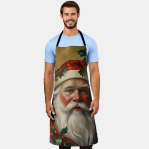 Kerstman met maretak schort
