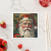 Kerstman met maretak servet (Insitu)